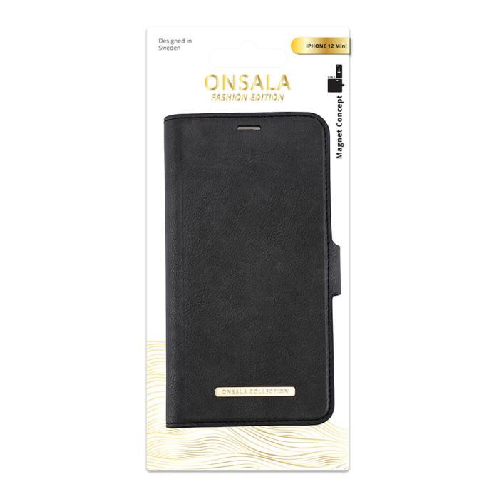 Bild 2, Onsala ONSALA iPhone 12 Mini 2in1 Magnet Fodral / Skal Midnight Black - Teknikhallen.se