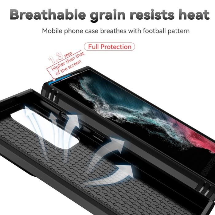 Bild 3,  Samsung Galaxy S23 Ultra Skal Hybrid Ring CamShield Svart - Teknikhallen.se