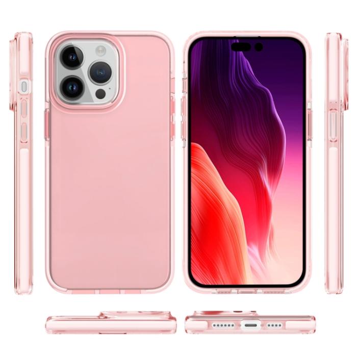Bild 2,  iPhone 15 Pro Skal Hybrid Dual-Color Rosa - Teknikhallen.se