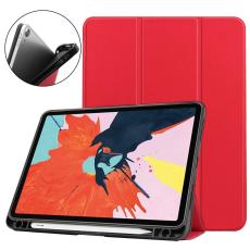  iPad Air 2026-2020 Fodral Tri-Fold Litchi R&ouml;d - Teknikhallen.se