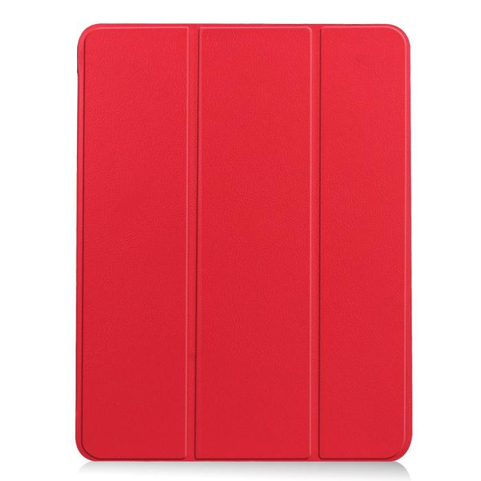 Bild 2,  iPad Air 2026-2020 Fodral Tri-Fold Litchi Röd - Teknikhallen.se