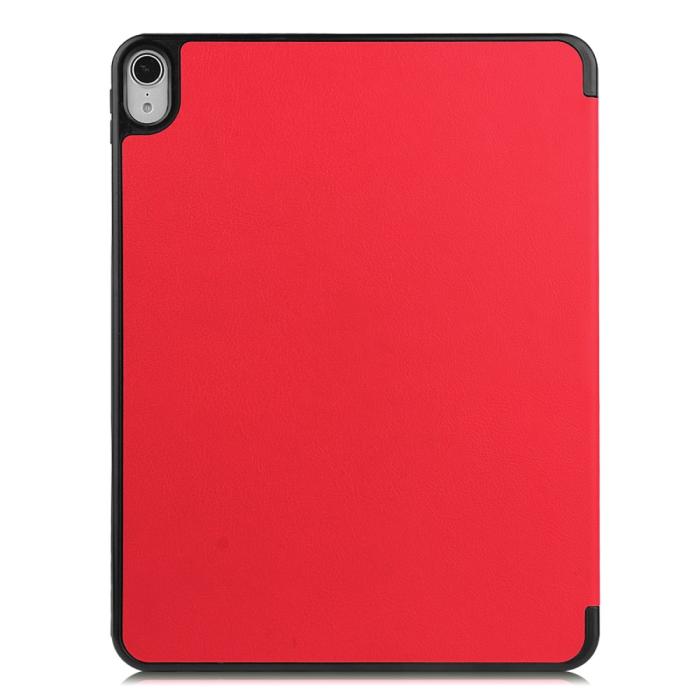 Bild 3,  iPad Air 2026-2020 Fodral Tri-Fold Litchi Röd - Teknikhallen.se