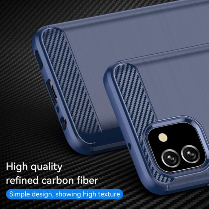 Bild 2,  Samsung Galaxy A03 Skal Borstad Stål Textur Blå - Teknikhallen.se