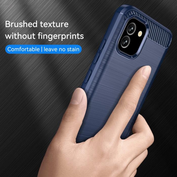 Bild 3,  Samsung Galaxy A03 Skal Borstad Stål Textur Blå - Teknikhallen.se