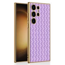 GKK GKK Galaxy S24 Ultra Skal V&auml;vd Hybrid L&auml;der Lila - Teknikhallen.se