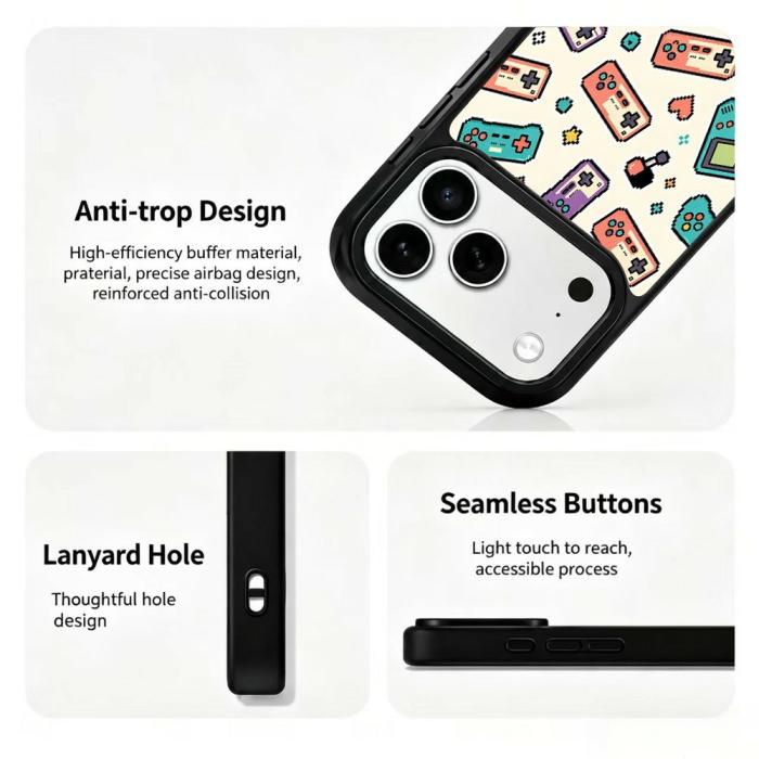 Bild 3,  iPhone 18 Pro / 17 Pro Skal MagSafe UV-Mönster Spel - Teknikhallen.se