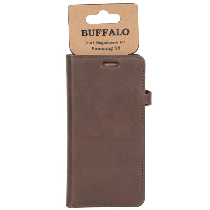 Bild 2, Buffalo Buffalo Samsung Galaxy S8 Fodral 2in1 Äkta Läder Brun - Teknikhallen.se