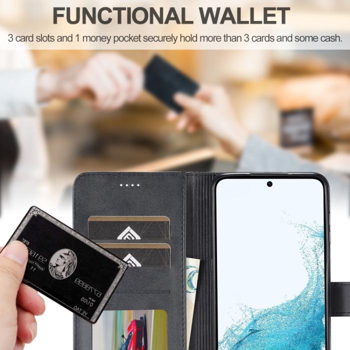 Bild 6, LC.IMEEKE LC.IMEEKE Samsung Galaxy A34 5G Fodral Läder Svart - Teknikhallen.se