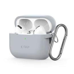 Tech-Protect Tech-Protect AirPods Pro 1/2 Skal Silikon Hook Crayon Grey - Teknikhallen.se