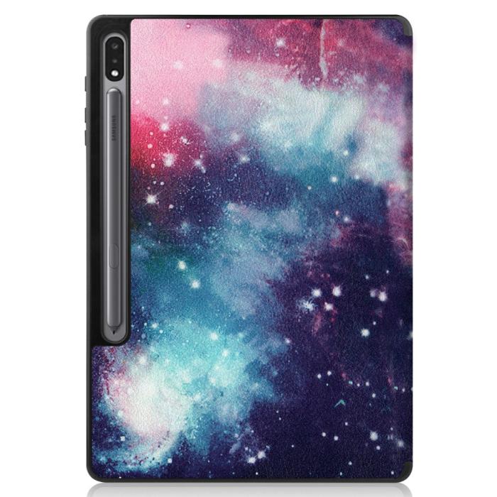 Bild 4,  Samsung Galaxy Tab S7 Plus / Tab S8 Plus Fodral Tri-Fold Pennhållare - Teknikhallen.se