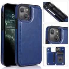  iPhone 14 Plus Skal Med Pl&aring;nbok Bl&aring; - Teknikhallen.se