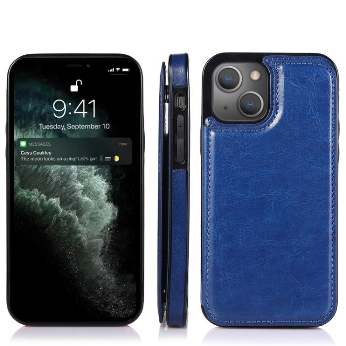 Bild 2,  iPhone 14 Plus Skal Med Plånbok Blå - Teknikhallen.se