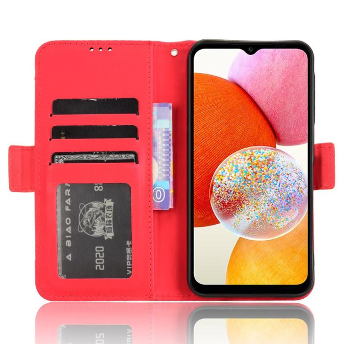 Bild 3,  Samsung Galaxy A15 5G Fodral Med Avtagbart Kortfodral Röd - Teknikhallen.se