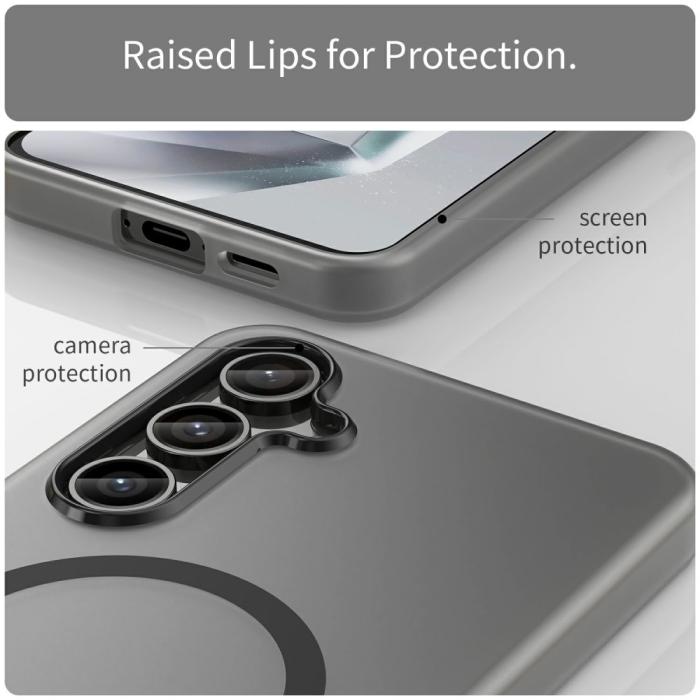 Bild 6,  Samsung Galaxy S24 FE Skal MagSafe Slim Matt Svart - Teknikhallen.se