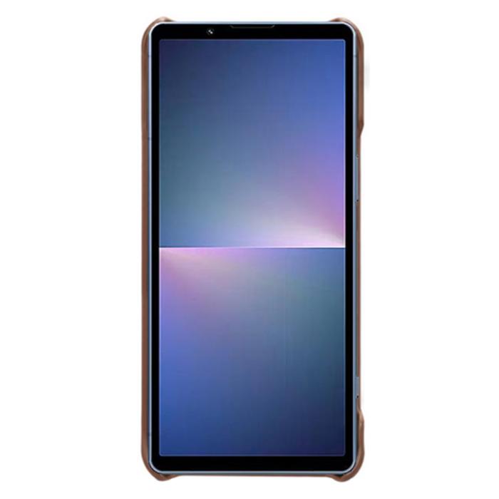 Bild 2,  Sony Xperia 5 V Skal Läderbelagt Brun - Teknikhallen.se