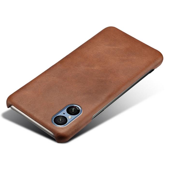 Bild 3,  Sony Xperia 5 V Skal Läderbelagt Brun - Teknikhallen.se