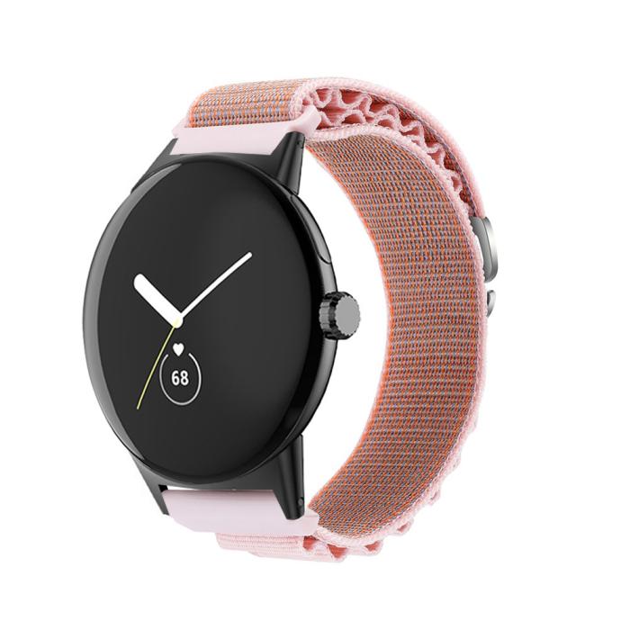 Bild 3,  Google Pixel Watch / Watch 2 Armband Nylon Pro Rosa - Teknikhallen.se