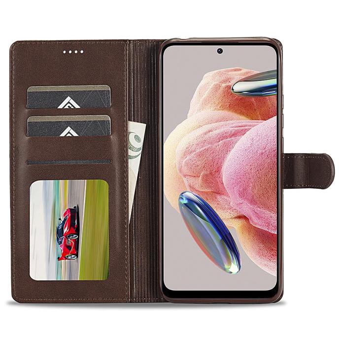 Bild 2, LC.IMEEKE LC.IMEEKE Xiaomi Redmi Note 12 4G Fodral Läder Brun - Teknikhallen.se