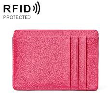  RFID Pl&aring;nbok Korth&aring;llare Litchi Textur Rosa - Teknikhallen.se