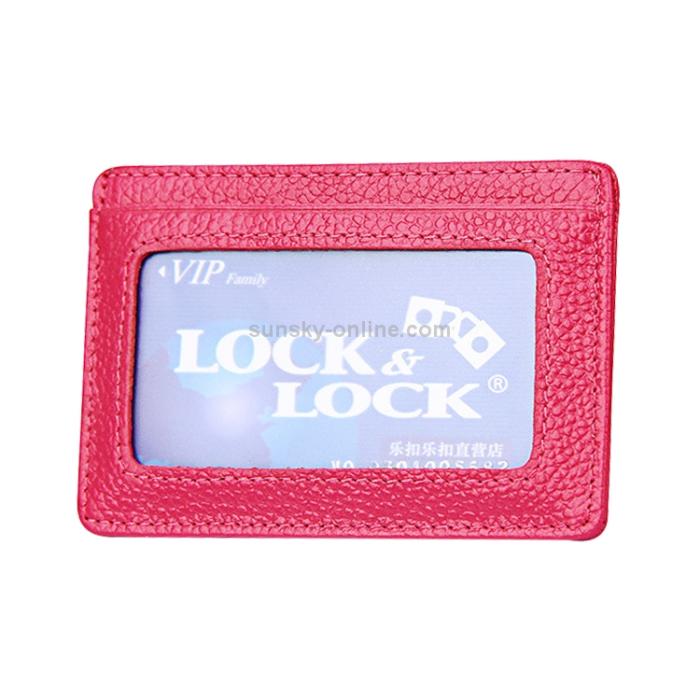Bild 2,  RFID Plånbok Korthållare Litchi Textur Rosa - Teknikhallen.se