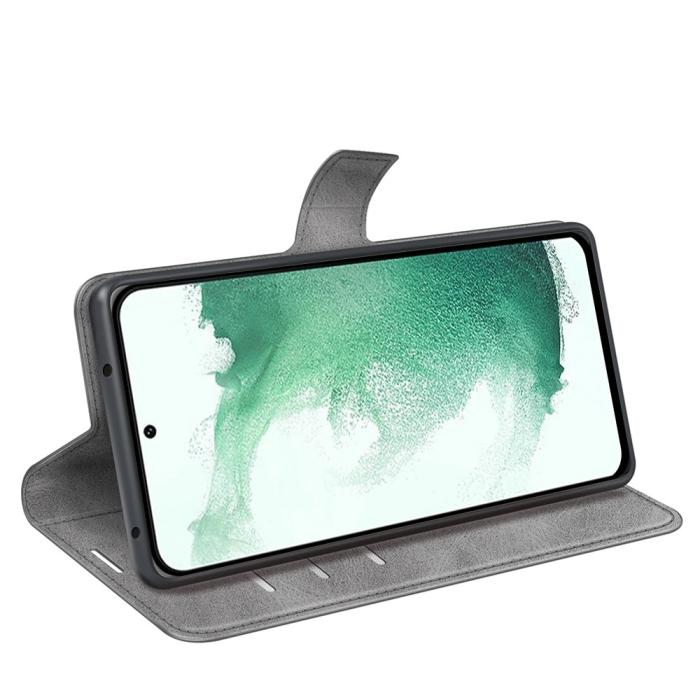 Bild 3,  Samsung Galaxy S23 Plus Fodral Solid Läder Grå - Teknikhallen.se