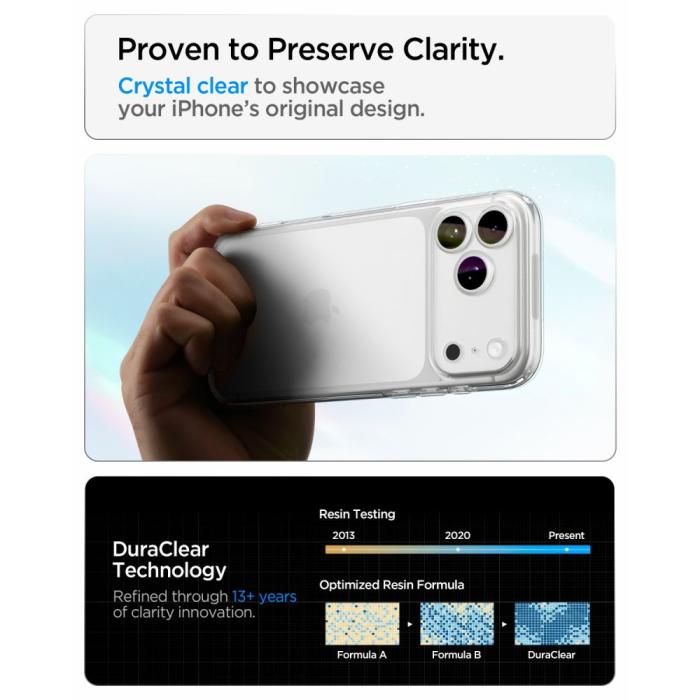 Bild 6, Spigen Spigen iPhone 18 Pro / 17 Pro Skal Ultra Hybrid Transparent - Teknikhallen.se