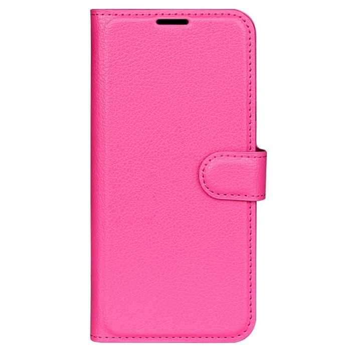 Bild 5,  Google Pixel 8A Litchi Läder Fodral Rosa - Teknikhallen.se