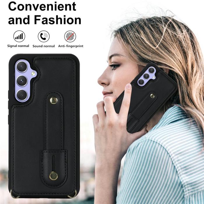 Bild 6,  Samsung Galaxy S26 Skal Multifunktionellt Läder Svart - Teknikhallen.se