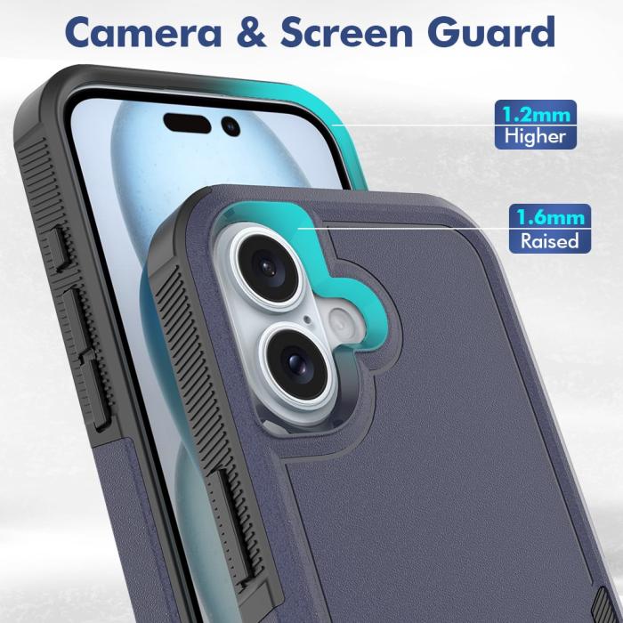 Bild 4,  iPhone 16 Skal Extreme Shockproof Hybrid Mörk Blå - Teknikhallen.se