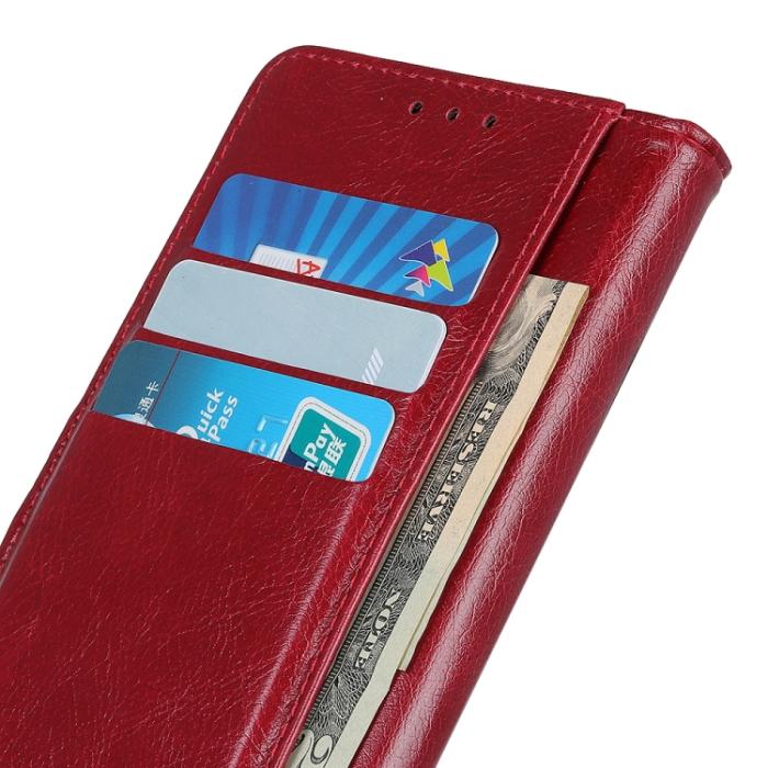 Bild 4,  Xiaomi 13 Pro 5G Fodral Läder Mässing Dekor Vinröd - Teknikhallen.se