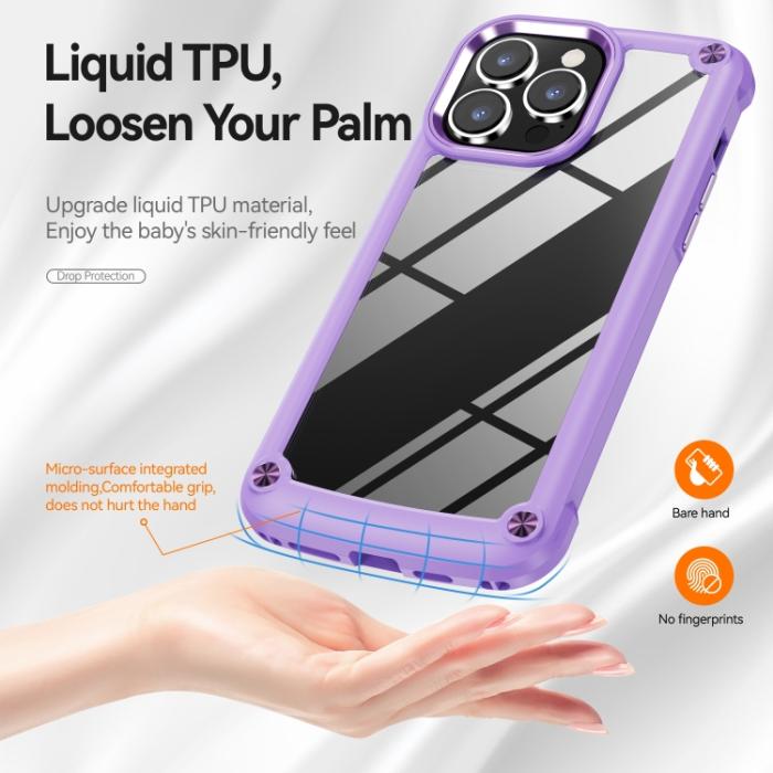 Bild 3,  iPhone 15 Pro Max Skal Armor Shockproof Hybrid Lila - Teknikhallen.se