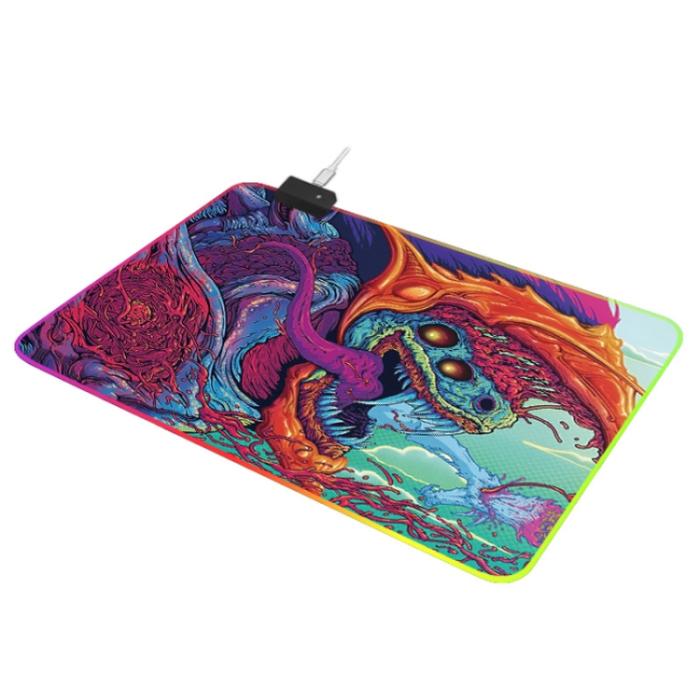 Bild 3,  900x400x4 mm RGB Gaming Musmatta Beast - Teknikhallen.se