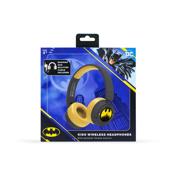 Bild 2, OTL Batman Hörlur För Barn On-Ear Trådlös Bluetooth - Teknikhallen.se