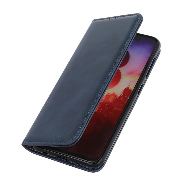 Bild 6,  Samsung Galaxy S22 Plus Fodral Flip Split Läder Blå - Teknikhallen.se
