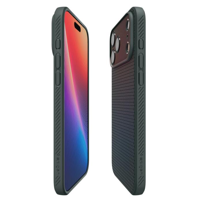 Bild 6, Spigen Spigen iPhone 17 Pro Max Skal Liquid Air Abyss Green - Teknikhallen.se