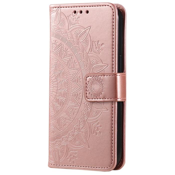 Bild 5,  Xiaomi 12T / 12T Pro Fodral Mandala Läder Roséguld - Teknikhallen.se