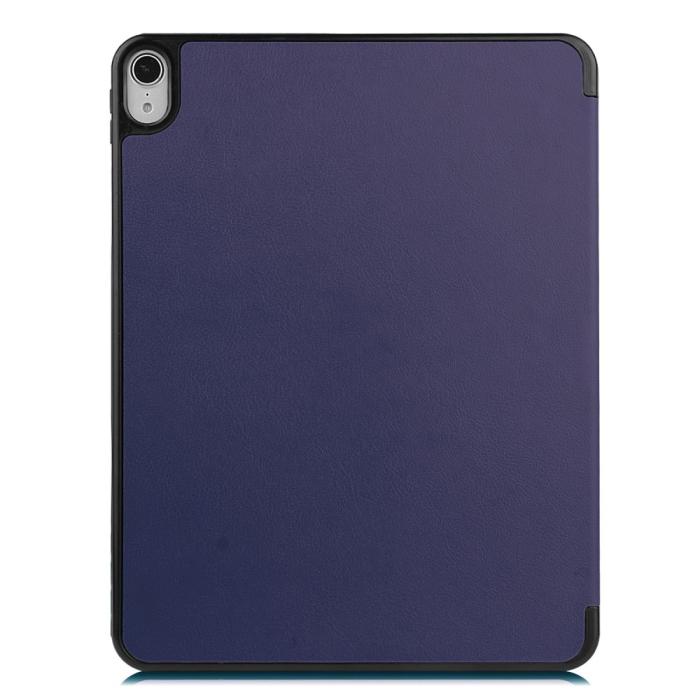 Bild 3,  iPad Air 2026-2020 Fodral Tri-Fold Litchi Mörk Blå - Teknikhallen.se