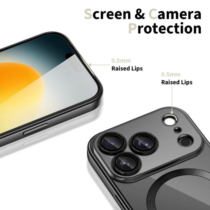 Bild 3, Tech-Protect Tech-Protect iPhone 17 Pro Skal MagSafe MagFlex Shiny Black - Teknikhallen.se
