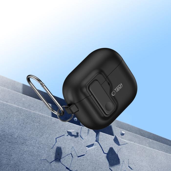 Bild 6, Tech-Protect Tech-Protect AirPods 4 Skal Slim Hook Svart - Teknikhallen.se
