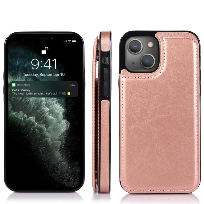 Bild 2,  iPhone 14 Plus Skal Med Plånbok Roséguld - Teknikhallen.se