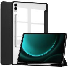  Galaxy Tab S9 FE Plus Fodral Hybrid Pennh&aring;llare Svart - Teknikhallen.se