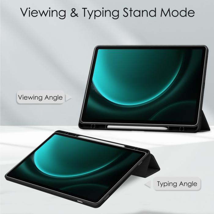Bild 2,  Galaxy Tab S9 FE Plus Fodral Hybrid Pennhållare Svart - Teknikhallen.se