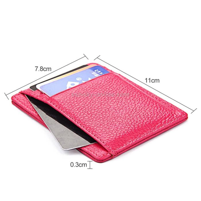 Bild 4,  RFID Plånbok Korthållare Litchi Textur Rosa - Teknikhallen.se
