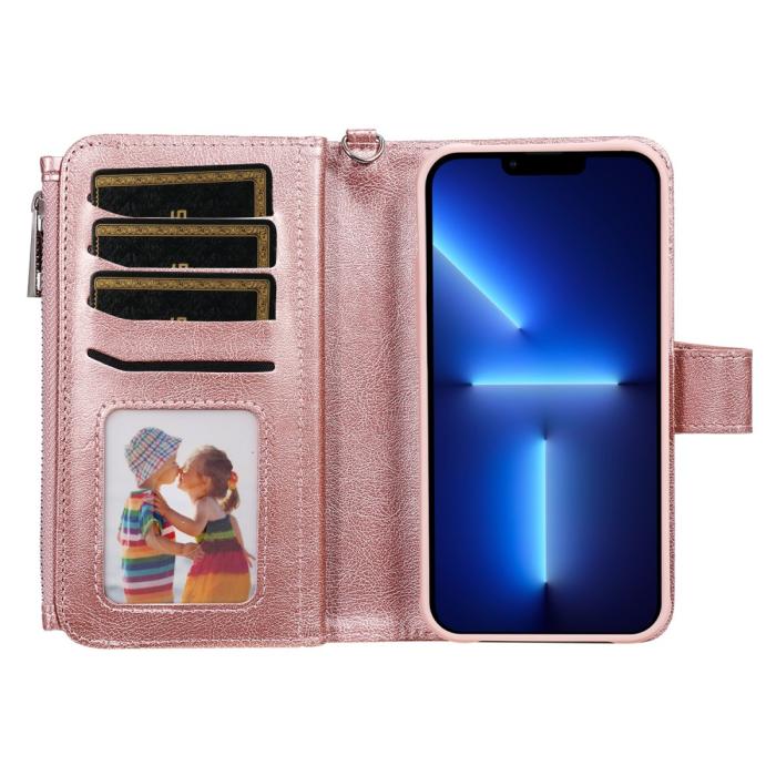 Bild 6,  iPhone 13 Pro Fodral/Skal 2in1 Magnet Multifunktionellt Roséguld - Teknikhallen.se