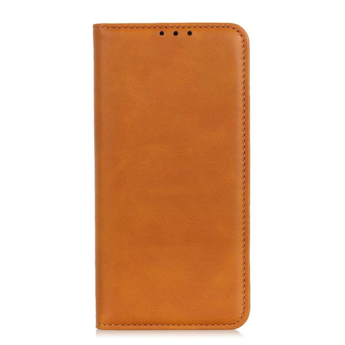 Bild 2,  Samsung Galaxy S22 Plus Fodral Flip Split Läder Brun - Teknikhallen.se