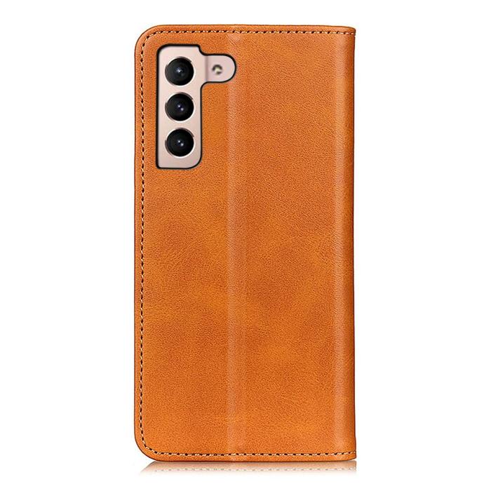 Bild 3,  Samsung Galaxy S22 Plus Fodral Flip Split Läder Brun - Teknikhallen.se