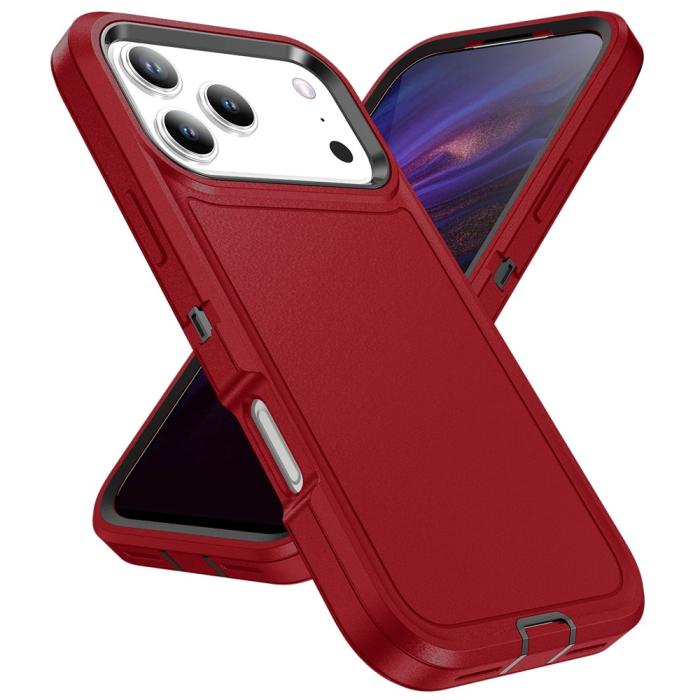 Bild 2,  iPhone 17 Pro Max Skal Extreme Shockproof Hybrid Röd - Teknikhallen.se