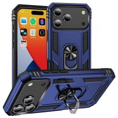  iPhone 17 Pro Skal Shockproof Hybrid Ring Bl&aring; - Teknikhallen.se