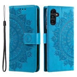  Samsung Galaxy A34 5G Fodral Mandala Läder Blå - Teknikhallen.se