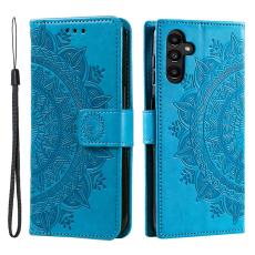  Samsung Galaxy A34 5G Fodral Mandala L&auml;der Bl&aring; - Teknikhallen.se